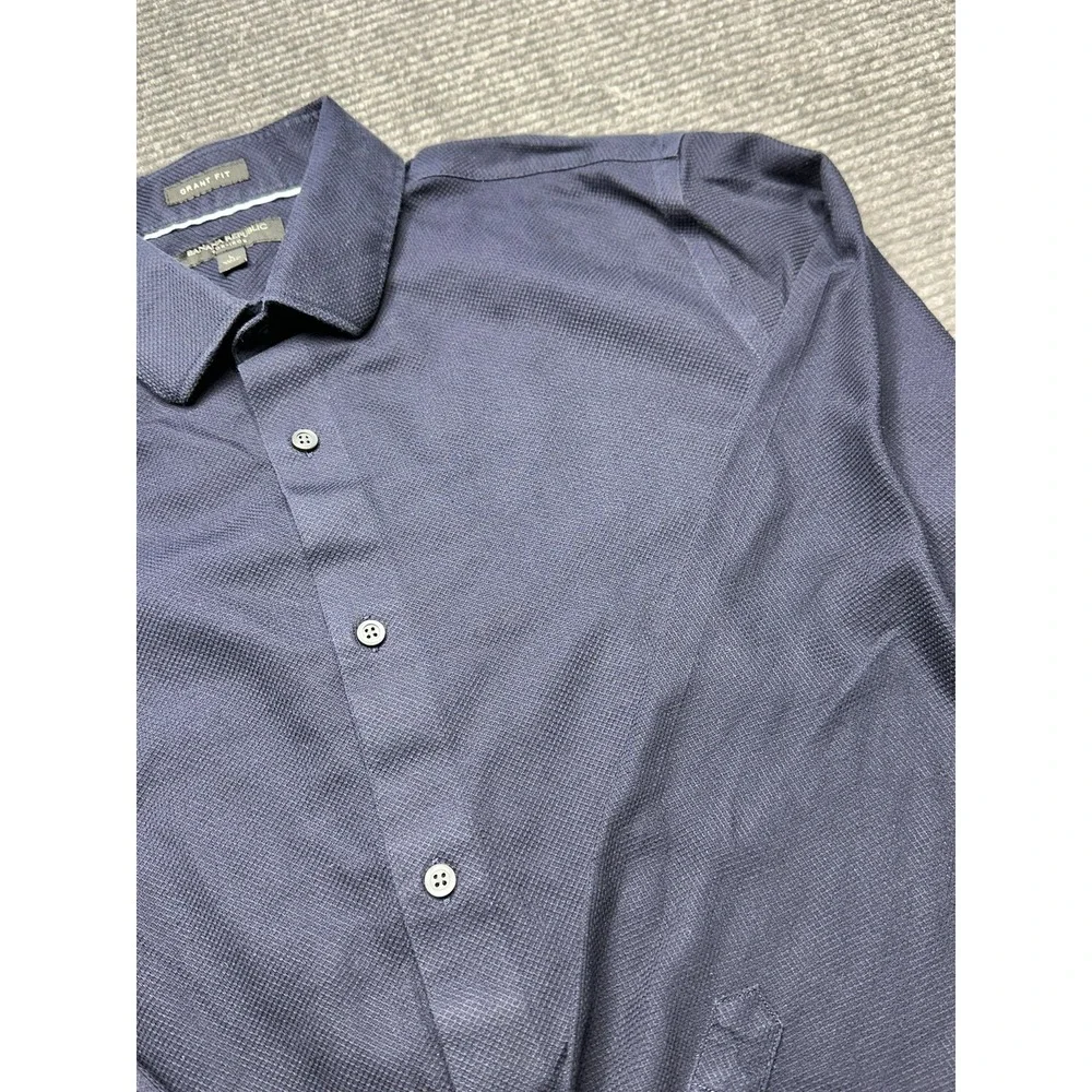 Banana Republic Dress Shirt Mens Large Blue Grant Fit Non Iron Long‎ Sleeve